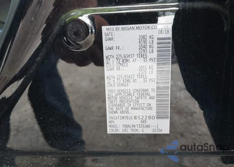 2018 Nissan Rogue S из США, поврежденный, VIN 5N1AT2MT6JC852280